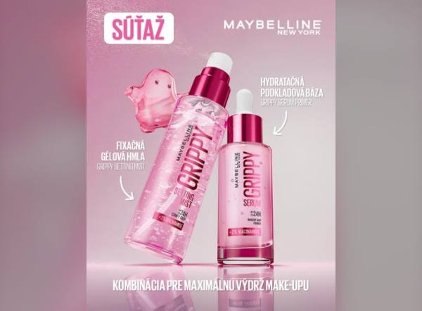 SÚŤAŽ 101 drogéria: vyhrajte duo Maybelline Grippy Serum Primer a Setting Mist (5 výhercov)