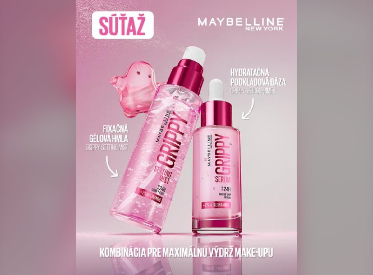 SÚŤAŽ 101 drogéria: vyhrajte duo Maybelline Grippy Serum Primer a Setting Mist (5 výhercov)