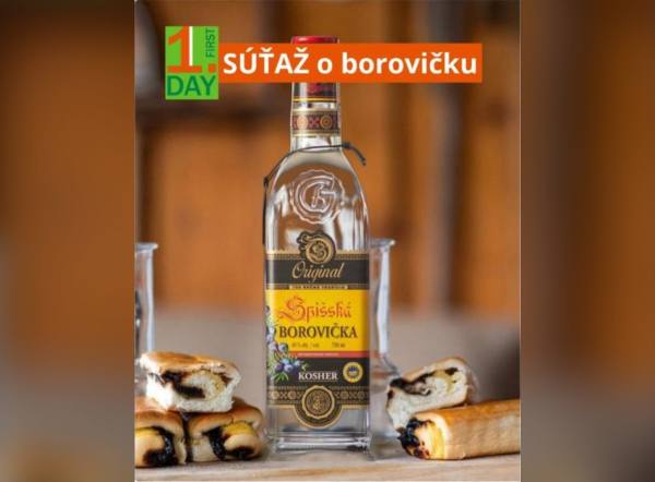SÚŤAŽ 1.day: vyhrajte fľašu Kosher Spišskej Borovičky