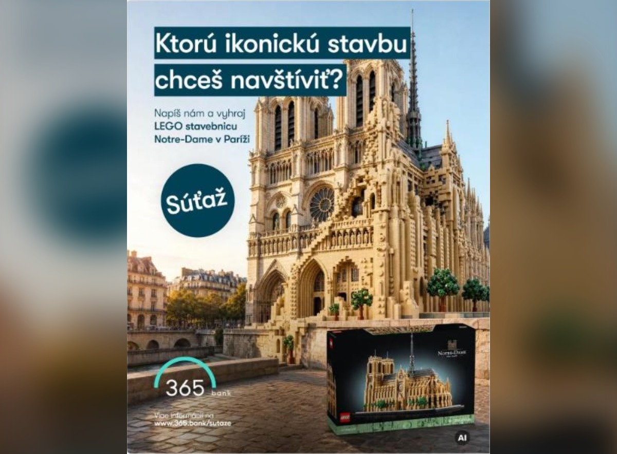 SÚŤAŽ 365.bank: vyhrajte LEGO stavebnicu Notre-Dame v Paríži (1 výherca) – Instagram