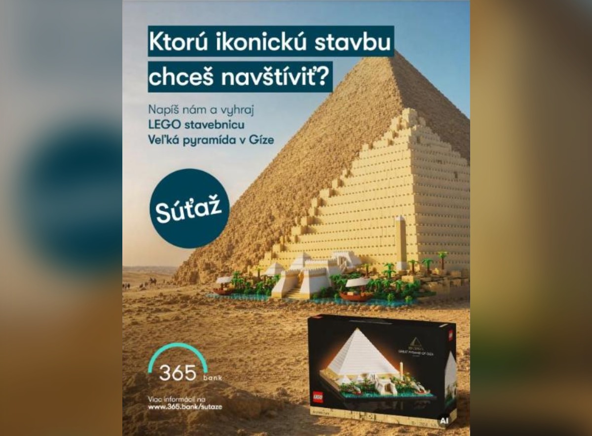 SÚŤAŽ 365.bank: vyhrajte LEGO stavebnicu Veľká pyramída v Gíže (1 výherca) – Facebook