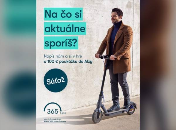 SÚŤAŽ 365.bank: vyhrajte poukážku do Alzy v hodnote 100 €