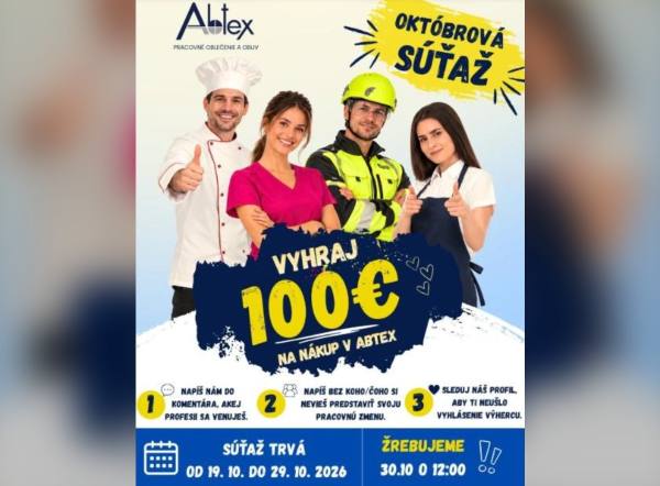 SÚŤAŽ ABTEX: vyhrajte nákupnú poukážku 100 € (1 výherca na Facebooku)