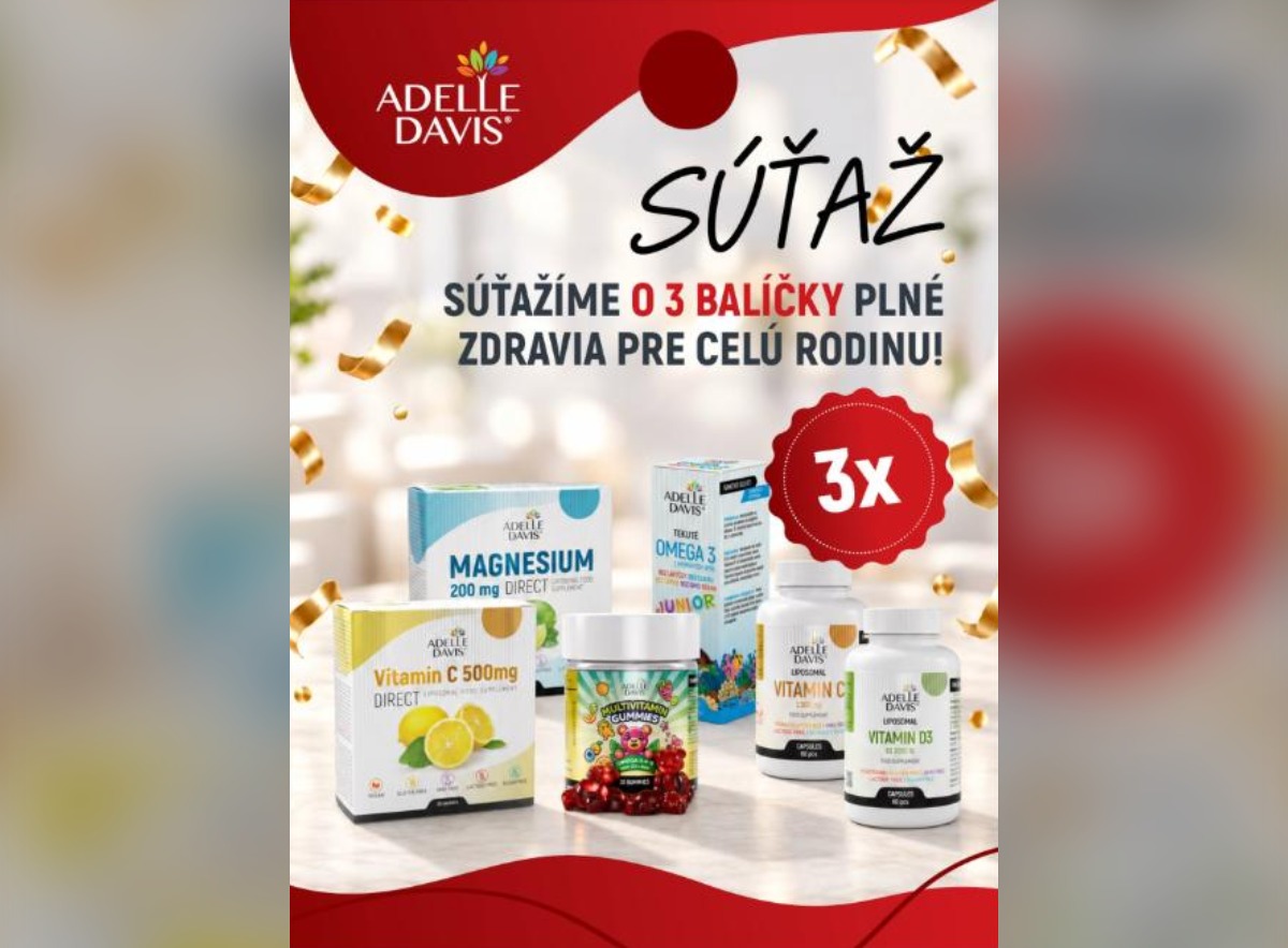 SÚŤAŽ Adelle Davis: vyhrajte balíček vitamínov pre celú rodinu (3 výhercovia)