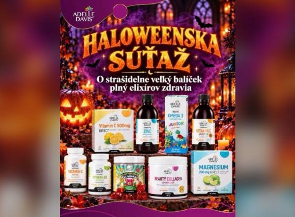 SÚŤAŽ Adelle Davis: vyhrajte halloweensky balíček 9 doplnkov výživy (1 výherca)