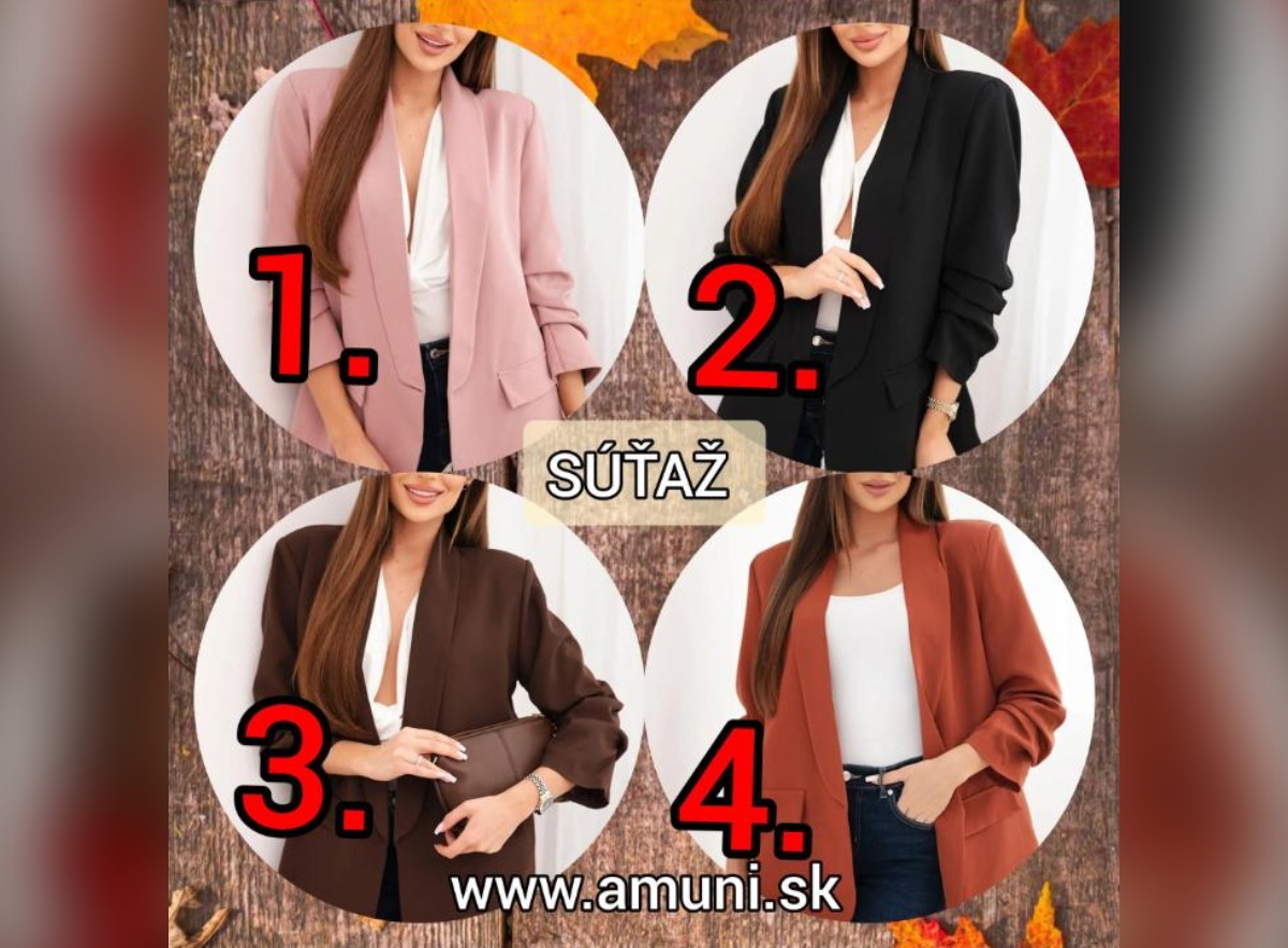 SÚŤAŽ Amuni: vyhrajte dámske sako Elegant (1 výherca)