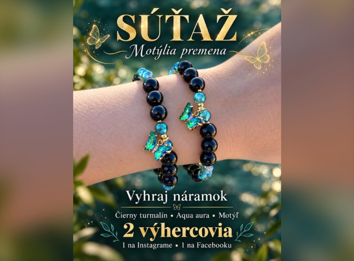 SÚŤAŽ Anjelské kamene: vyhrajte náramok Motýlia premena (1 výherca)
