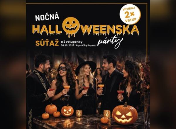 SÚŤAŽ AquaCity Poprad: vyhrajte 2 vstupenky na Nočnú halloweensku párty (1 výherca)