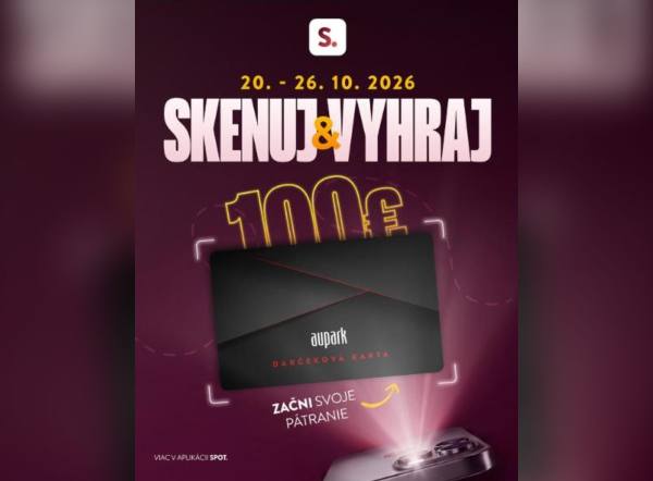 SÚŤAŽ Aupark Košice: vyhrajte darčekovú kartu až do 100 € (Skenuj & vyhraj)