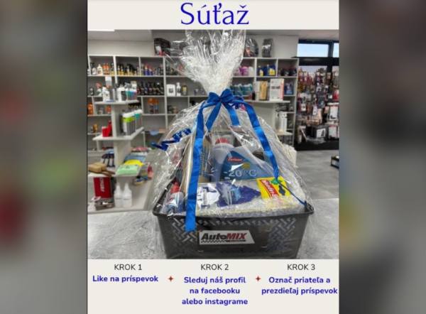 SÚŤAŽ AutoMix: vyhrajte zimný balíček pre vaše auto (1 výherca)