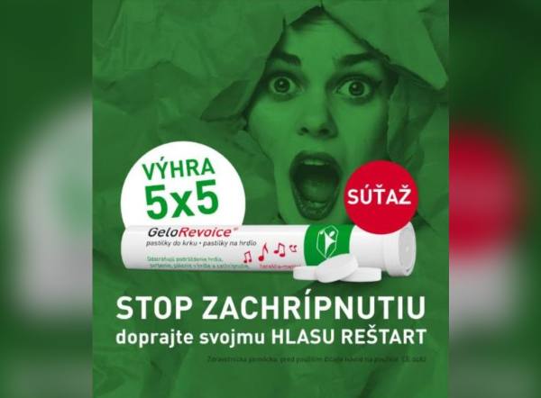 SÚŤAŽ BENU Lekáreň: vyhrajte pastilky GeloRevoice (5 výhercov)