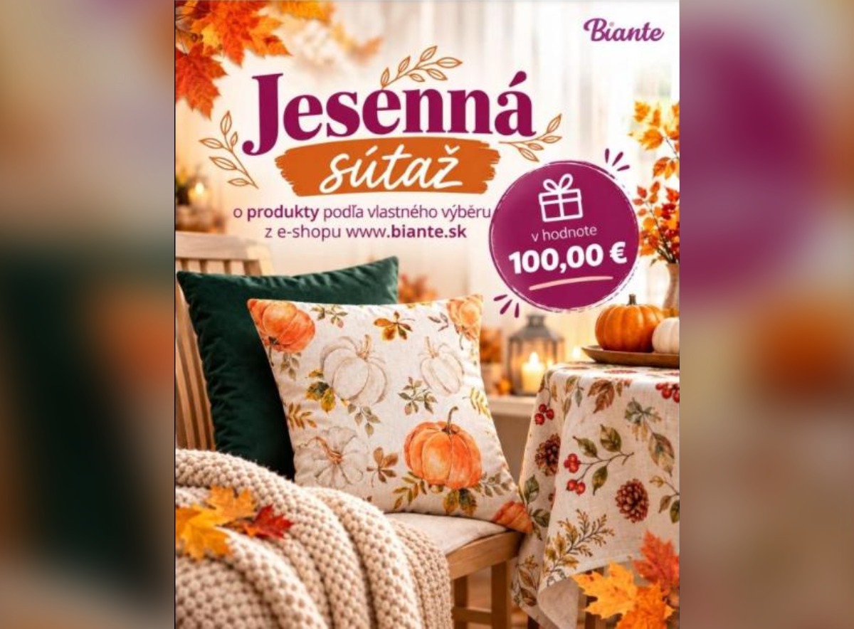 SÚŤAŽ Biante SK: vyhrajte produkty podľa vlastného výberu za 100 € (1 výherca)