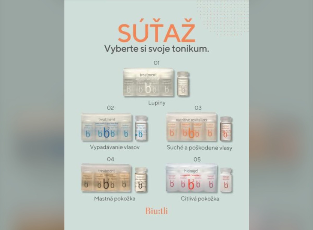 SÚŤAŽ Biu:tli: vyhrajte vlasové tonikum Broaer podľa vlastného výberu