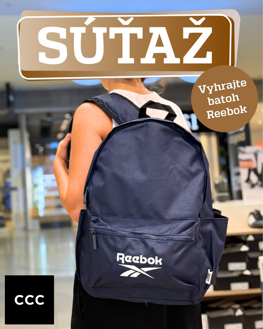 Súťaž Bory Mall o ruksak Reebok z predajne CCC