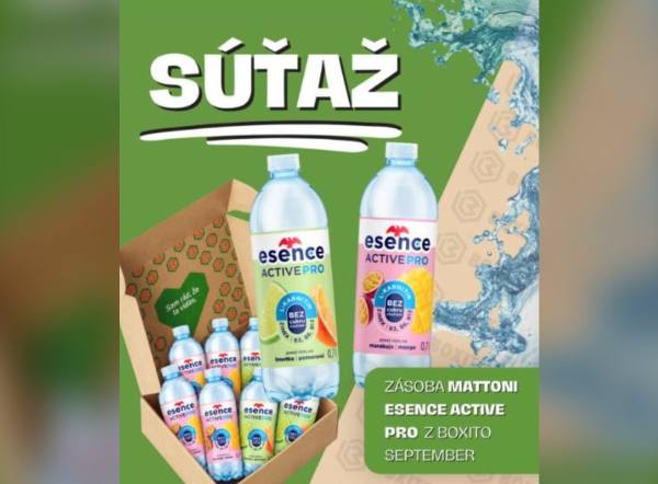 SÚŤAŽ BOXITO: vyhrajte zásobu Mattoni Esence Active PRO (12 fliaš)