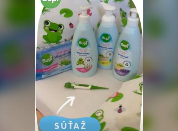 SÚŤAŽ Bupi: vyhrajte teplomer žabku a balíček Bupi BABY – Facebook (2 výhercovia)