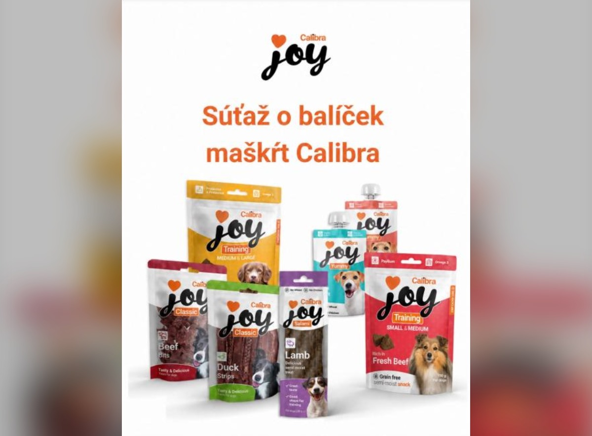 SÚŤAŽ Calibra: vyhrajte balíček maškŕt Calibra Joy pre psa (4 výhercovia)