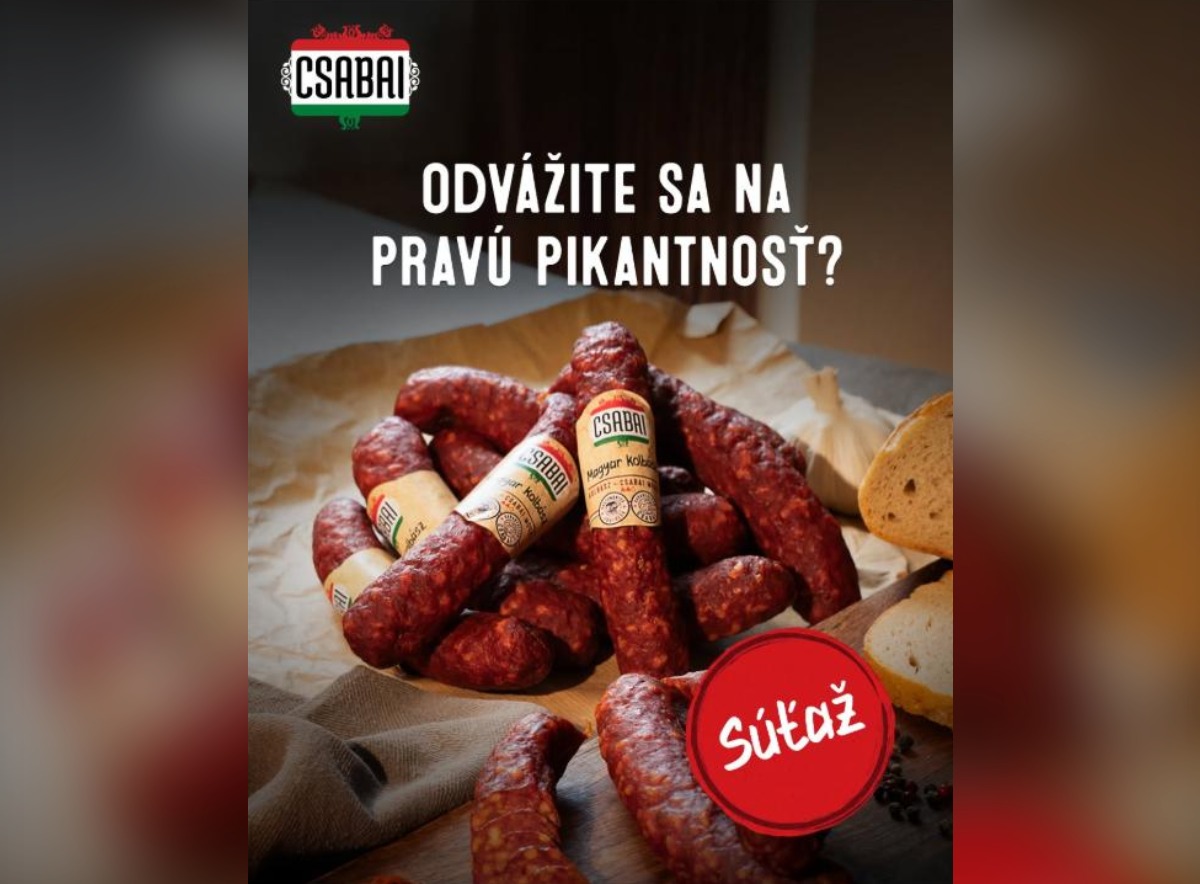 SÚŤAŽ Csabai: vyhrajte novú Maďarskú pálivú klobásu (3 výhercovia)