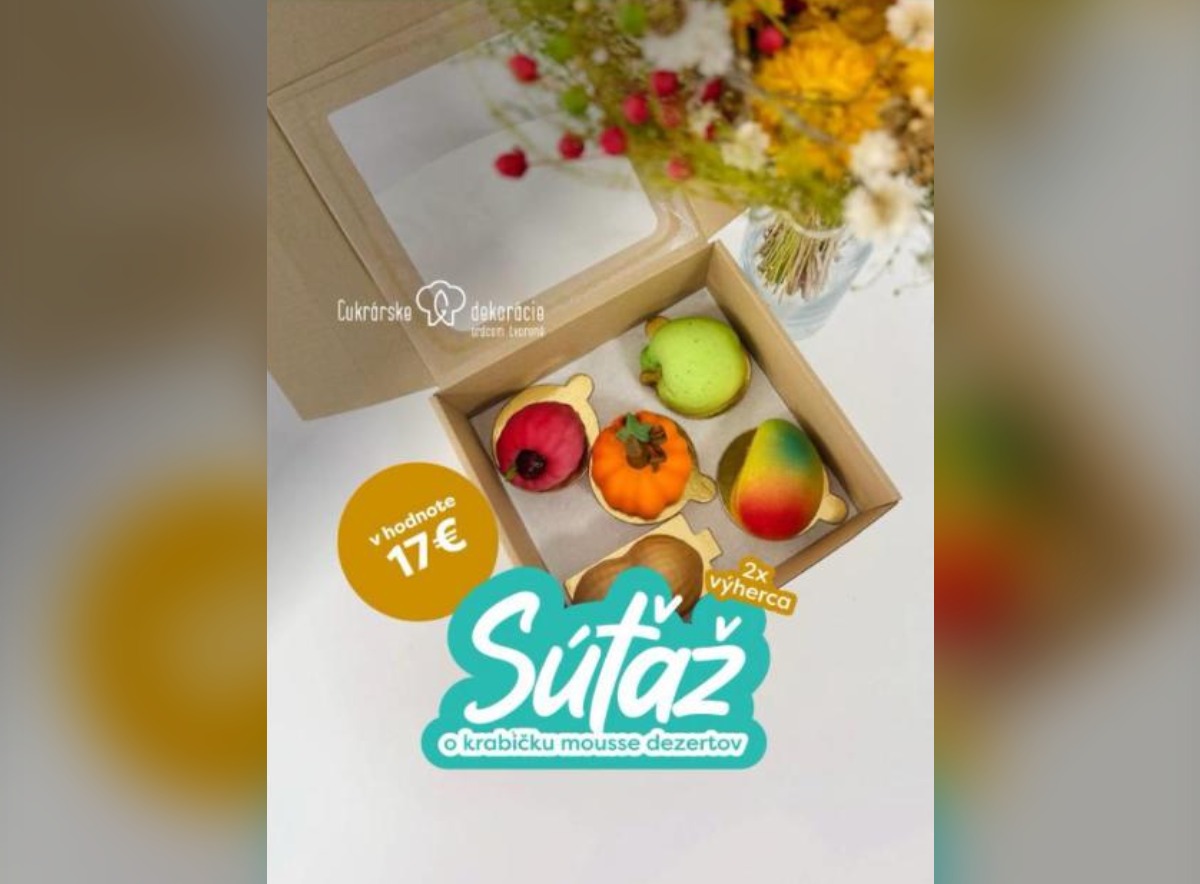 SÚŤAŽ Cukrárske dekorácie: vyhrajte krabičku mousse dezertov (2 výhercovia)