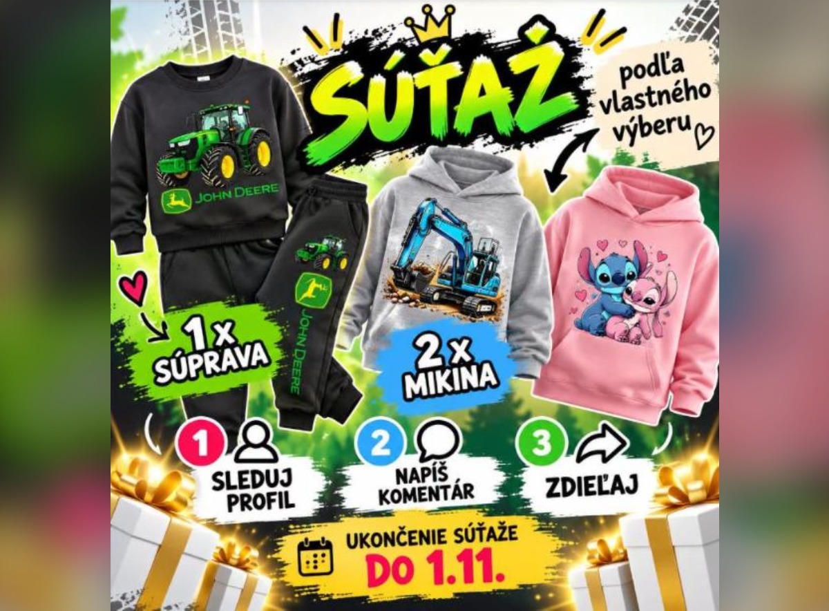 SÚŤAŽ Danka Belková: vyhrajte detskú súpravu John Deere alebo mikinu (3 výhry)