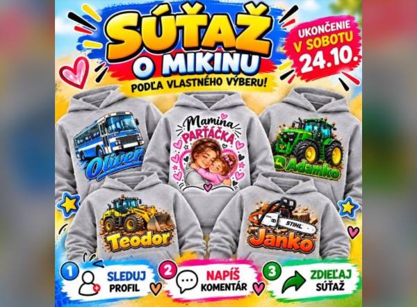 SÚŤAŽ Danka Belková: vyhrajte mikinu s potlačou podľa vlastného výberu (3 výhercovia)