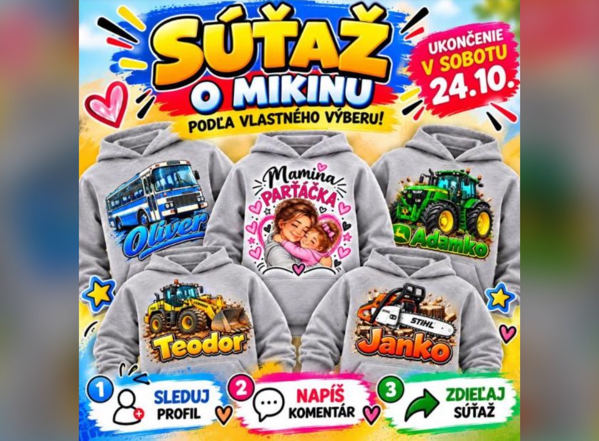 SÚŤAŽ Danka Belková: vyhrajte mikinu s potlačou podľa vlastného výberu (3 výhercovia)