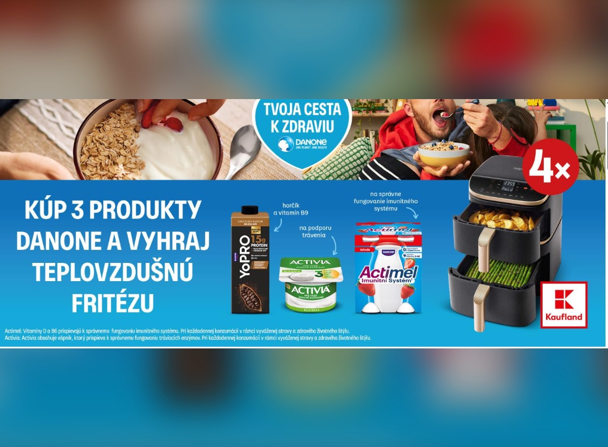 SÚŤAŽ Danone v Kauflande: vyhrajte teplovzdušnú fritézu Cosori (4 výhercovia)