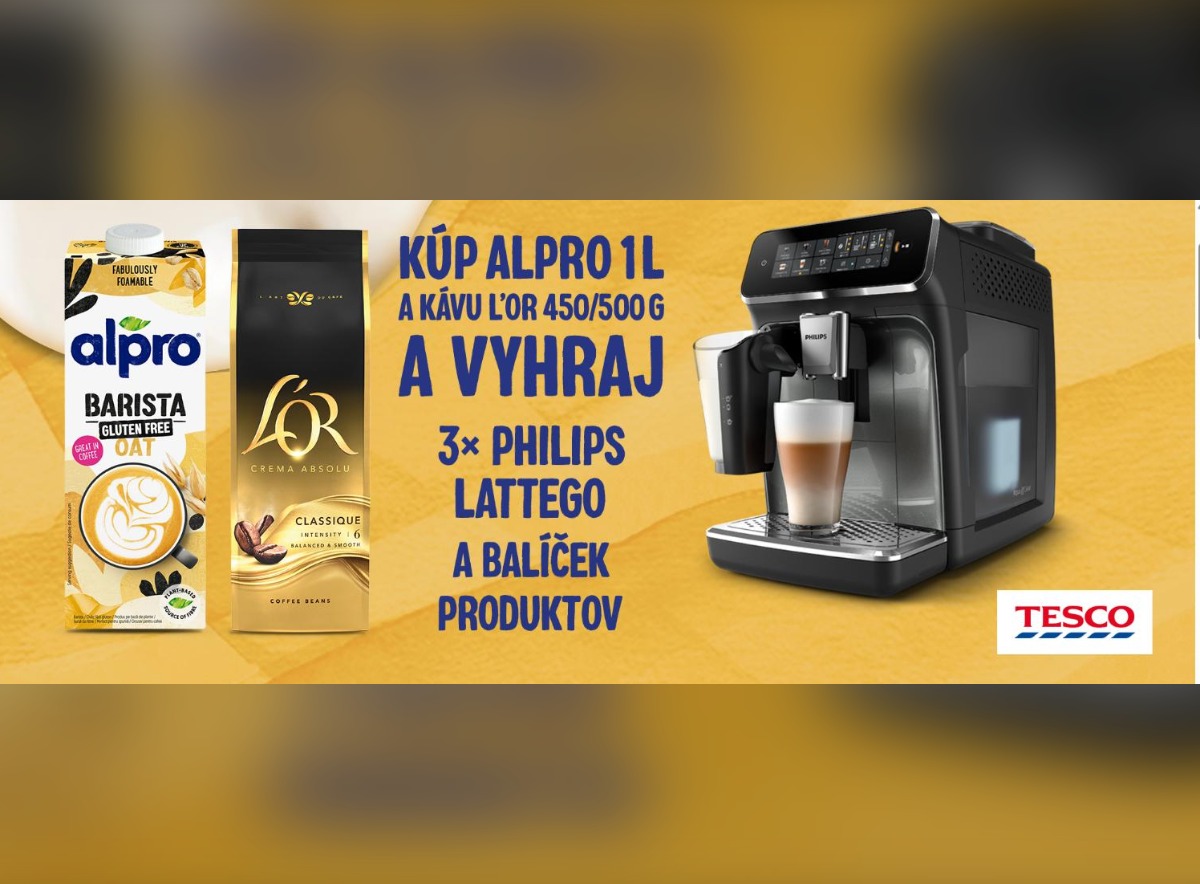 SÚŤAŽ Danone v Tescu: vyhrajte kávovar Philips LatteGo (3 výhercovia)