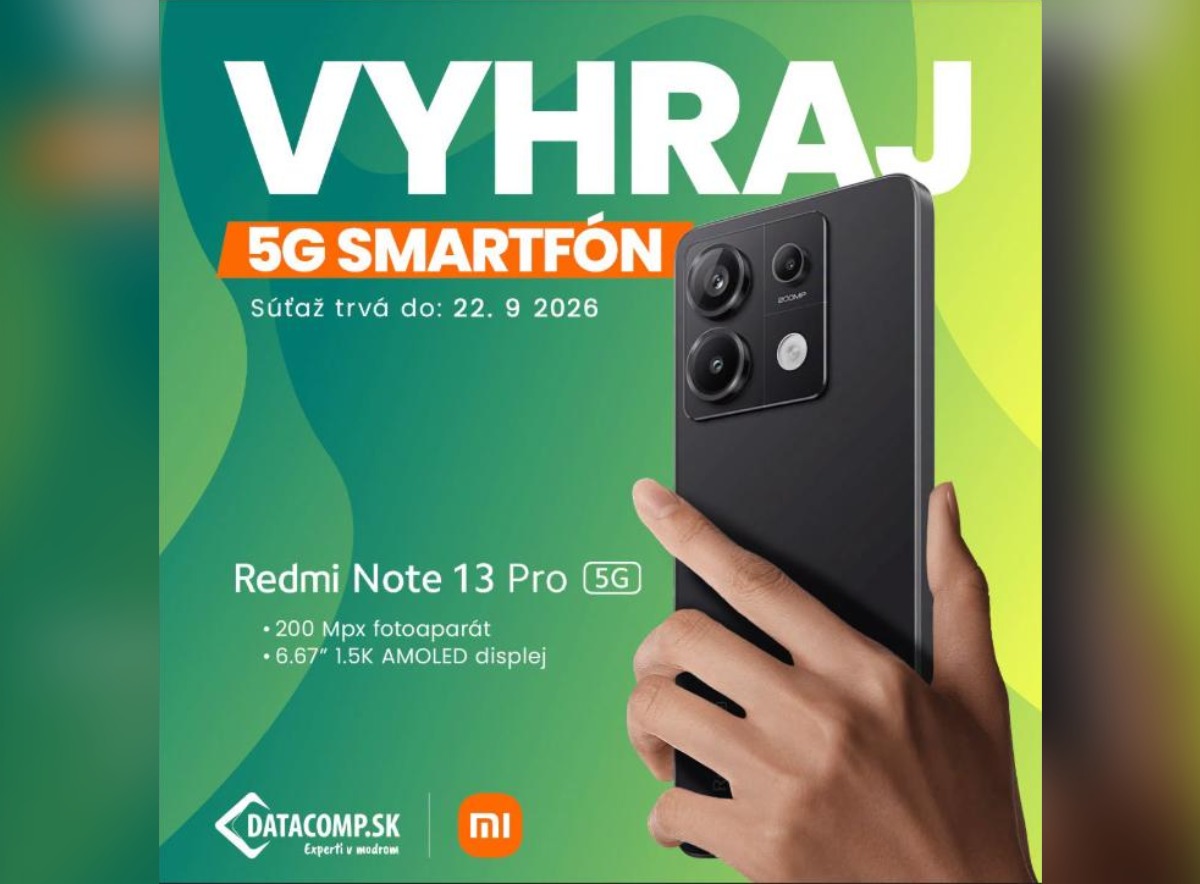 SÚŤAŽ Datacomp.sk: vyhrajte smartfón Xiaomi Redmi Note 13 Pro 5G (1 výherca)