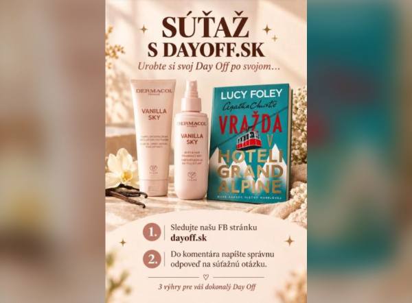 SÚŤAŽ Day Off: vyhrajte balíček s knihou Vražda v hoteli Grand Alpine a kozmetikou Dermacol (3 výhercovia)