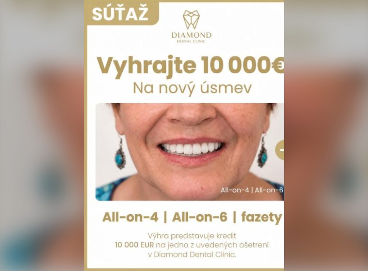 SÚŤAŽ Diamond Dental Clinic: vyhrajte 10 000 € na nový úsmev