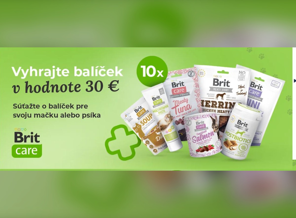 SÚŤAŽ dm a Brit Care: vyhrajte balíček maškŕt pre psa alebo mačku (10 výhercov)