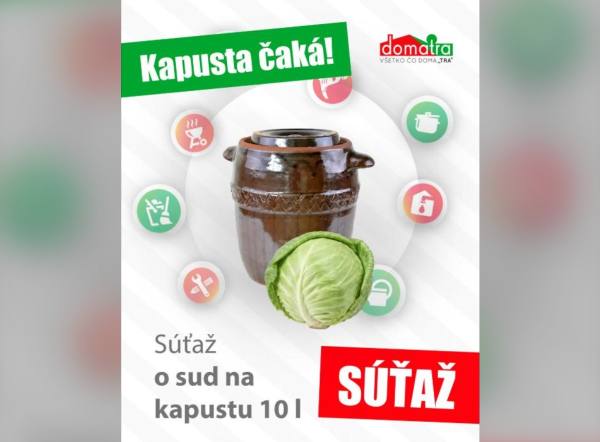 SÚŤAŽ Domatra: vyhrajte 10-litrový sud na kapustu