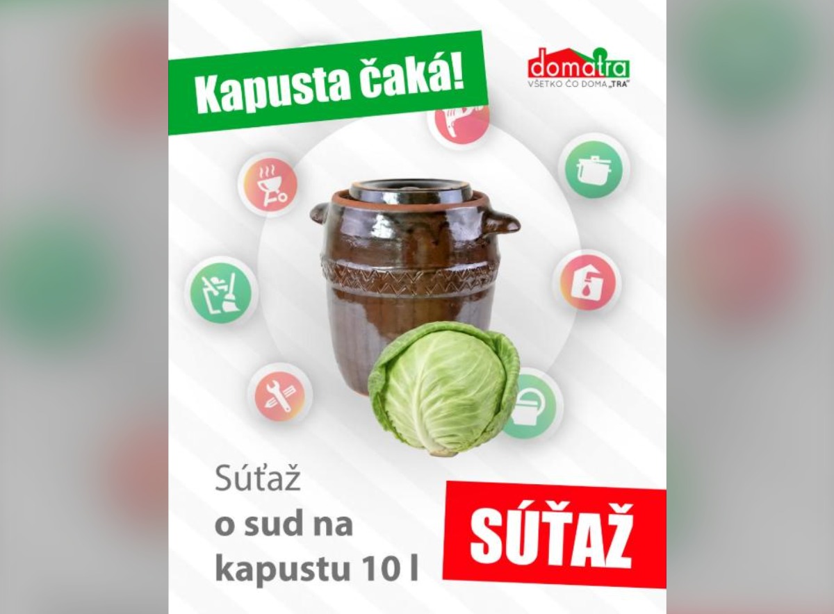 SÚŤAŽ Domatra: vyhrajte 10-litrový sud na kapustu