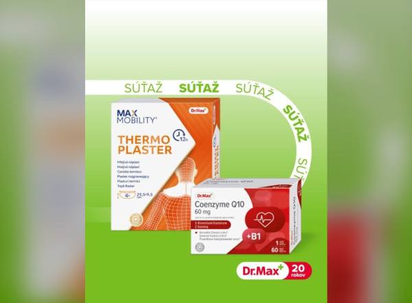 SÚŤAŽ Dr.Max: vyhrajte balíček Coenzyme Q10 a Thermoplaster (1 výherca)