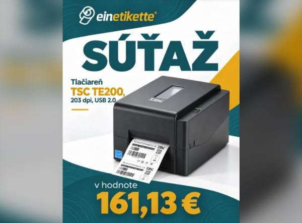 SÚŤAŽ Einetikette: vyhrajte tlačiareň etikiet TSC TE200