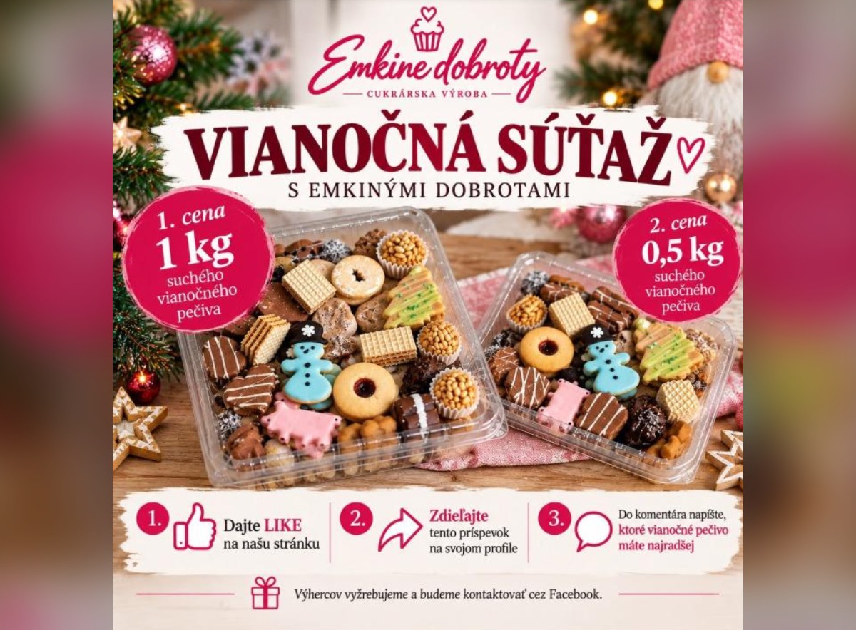 SÚŤAŽ Emkine dobroty: vyhrajte vianočné suché pečivo (2 výhercovia)