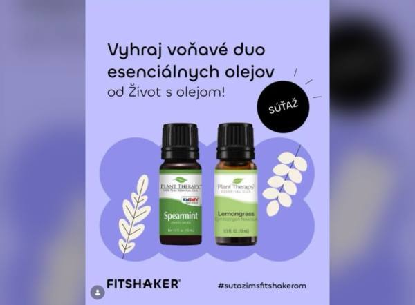 SÚŤAŽ Fitshaker × Život s olejom: vyhrajte duo esenciálnych olejov Plant Therapy (1 výherca)