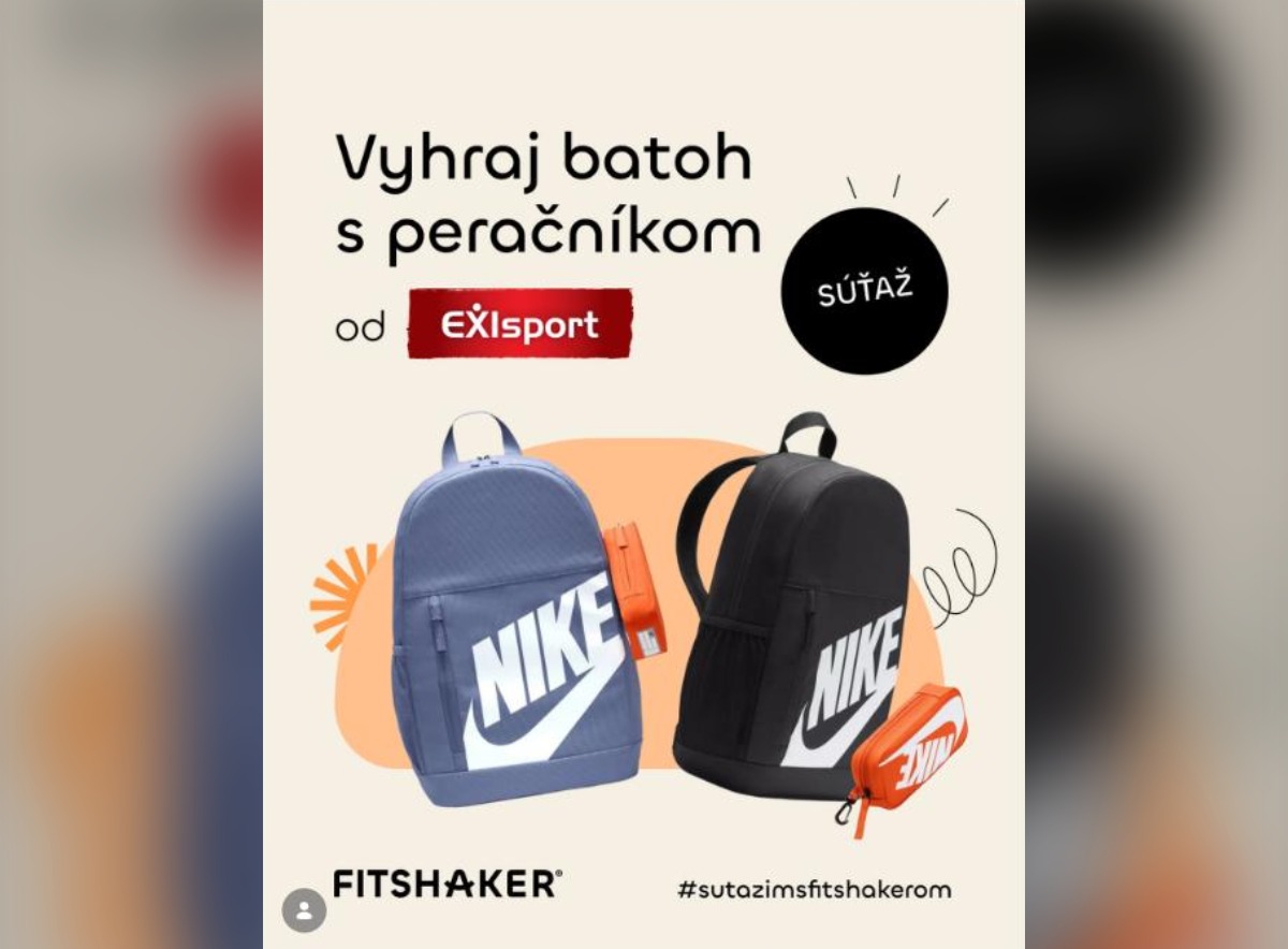 SÚŤAŽ Fitshaker a EXIsport: vyhrajte batoh Nike s peračníkom (2 výhercovia)