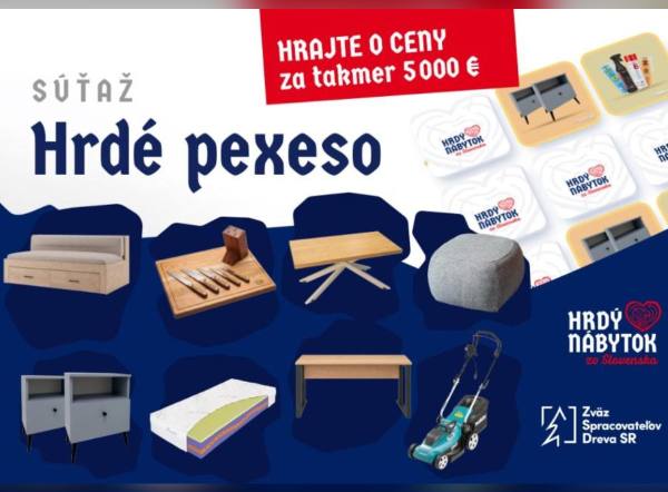 SÚŤAŽ Hrdý nábytok zo Slovenska: Hrdé pexeso o 13 výhier za takmer 5 000 €