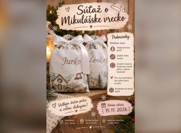 SÚŤAŽ Infinity: vyhrajte personalizované Mikulášske vrecko