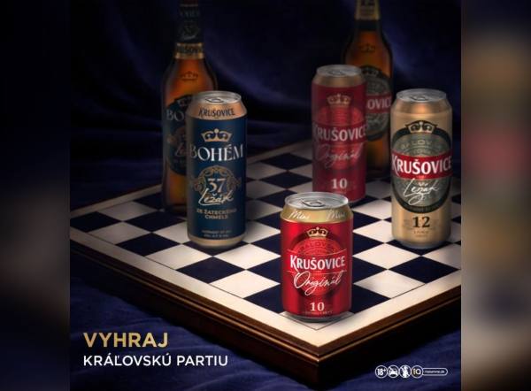 SÚŤAŽ Krušovice: vyhrajte kráľovskú zásobu piva (3 výhercovia)