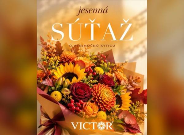 SÚŤAŽ Kvety Victor: vyhrajte výnimočnú jesennú kyticu