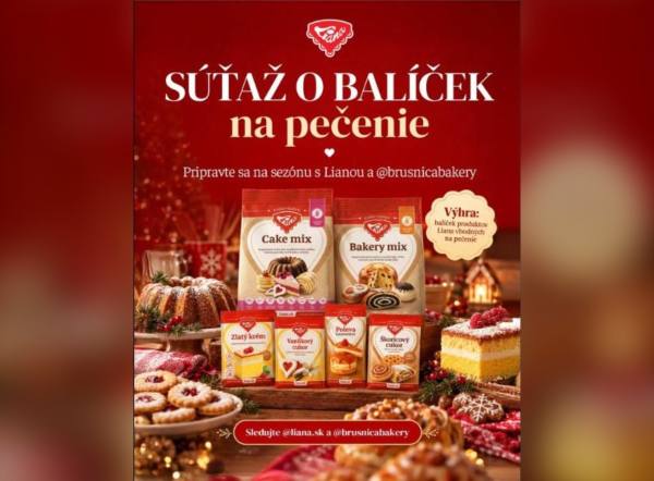 SÚŤAŽ Liana × Brusnica bakery: vyhrajte balíček bezlepkových produktov Liana (1 výherca)