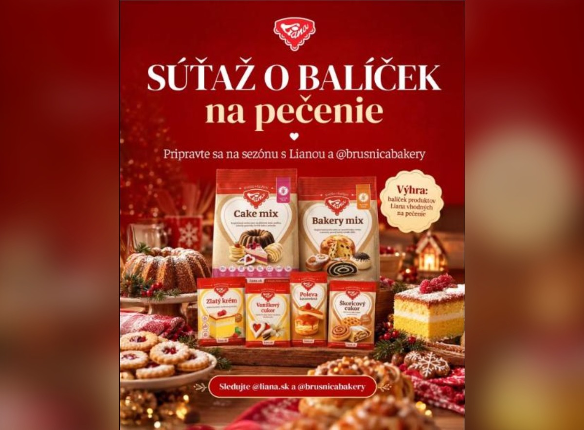 SÚŤAŽ Liana × Brusnica bakery: vyhrajte balíček bezlepkových produktov Liana (1 výherca)