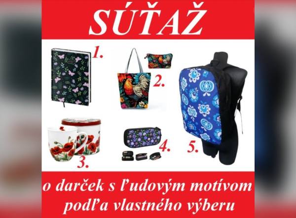 SÚŤAŽ Ľudový motív: vyhrajte darček s ľudovým motívom podľa výberu