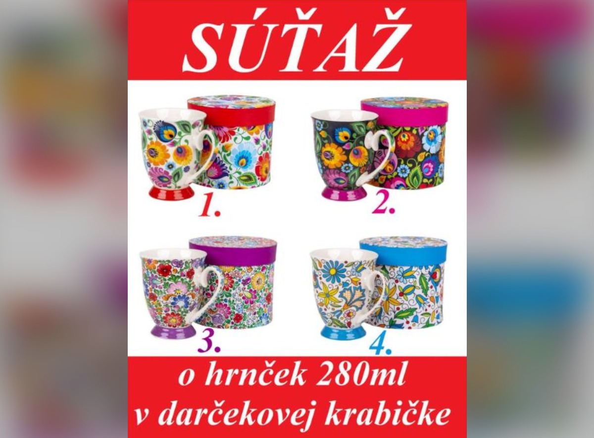 SÚŤAŽ Ľudový motív: vyhrajte hrnček s ľudovým motívom v darčekovej krabičke (1 výherca)