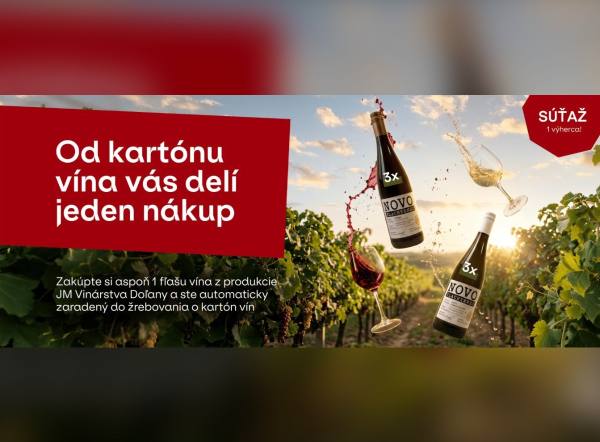 SÚŤAŽ Lunys: vyhrajte kartón vína od JM Vinárstvo Doľany