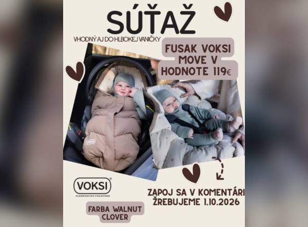 SÚŤAŽ Malé ja Poprad: vyhrajte páperový fusak Voksi Move v hodnote 119 €