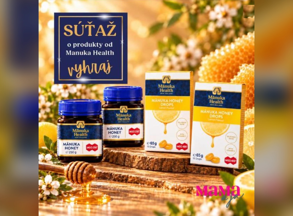 SÚŤAŽ MAMA a ja: vyhrajte balíček medových dobrôt Manuka Health (1 výherca)